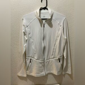Tail full zipper light weight jacket white size M